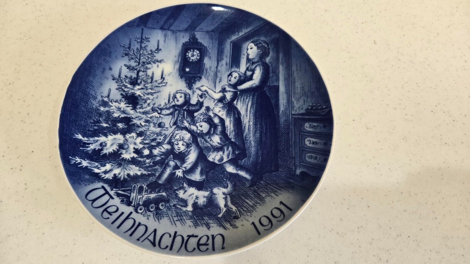 Vtg Limited Edition Bareuther Christmas Joy 1991 Plate Bavaria Germany 
