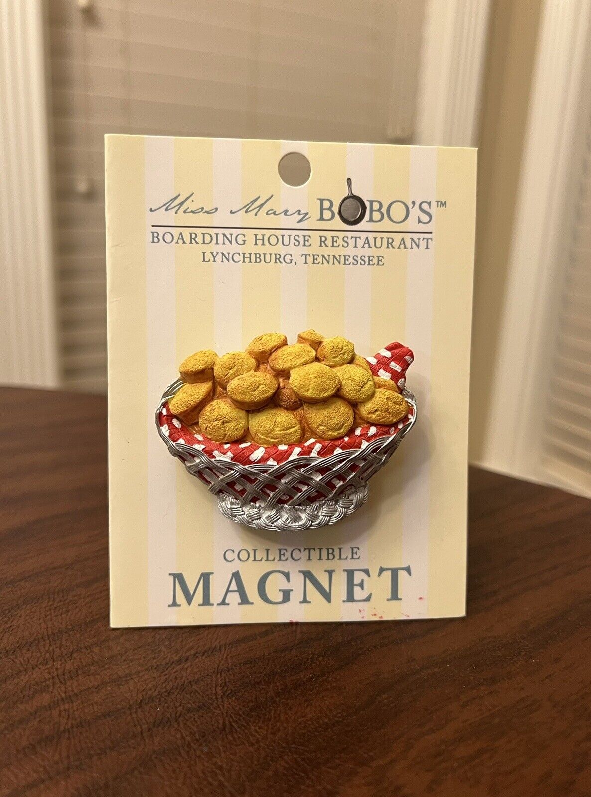 3D Food Cornbread Muffins Basket Refrigerator Fridge Magnet Miss Mary Bobo’s