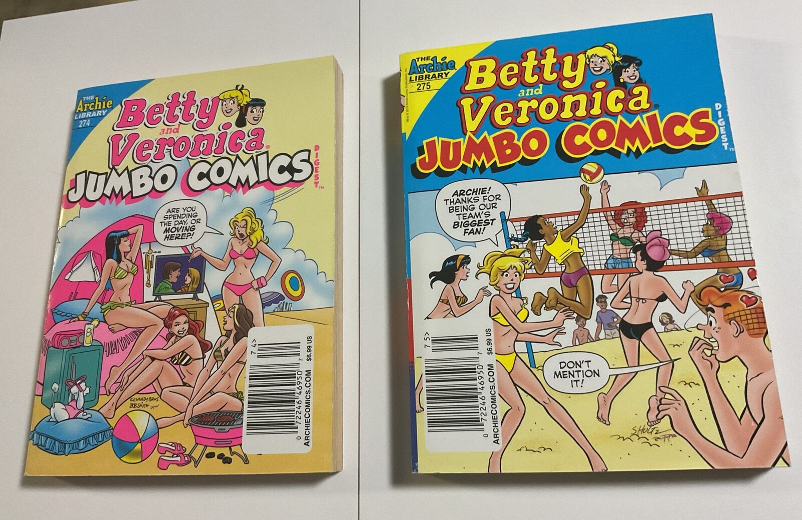 Betty And Veronica Jumbo Comics #274 and #275 VF- NM Bikini Covers HIGH GRADE