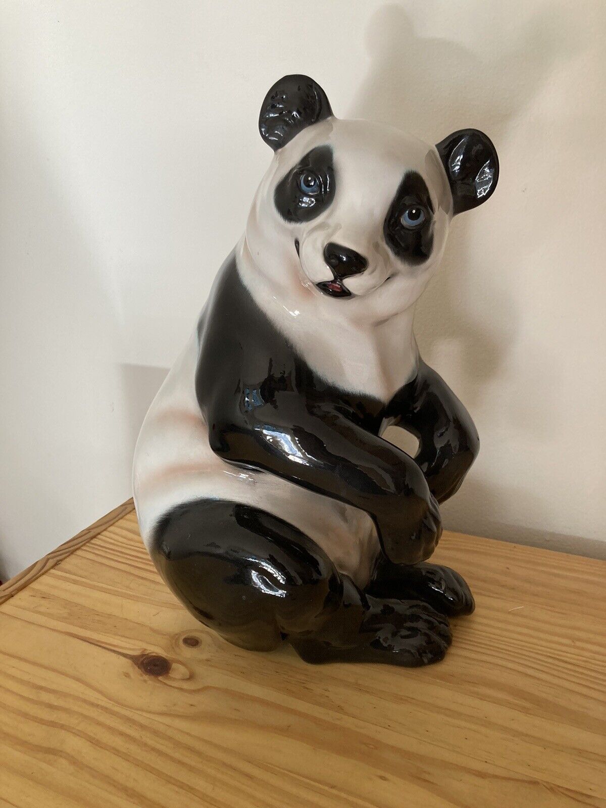 Vintage Ceramic Panda Ronzan Made In Italy Signed And Numbered 14” Tall 1471/1