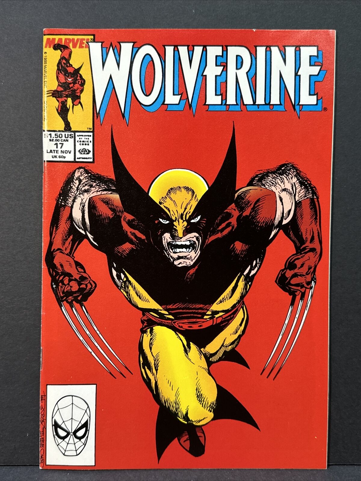 Wolverine #17 Iconic John Byrne Cover 1989 Marvel Comics NM- 9.2