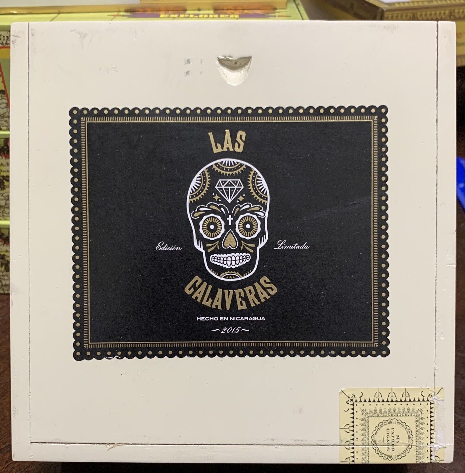 Las Calaveras Crowned Heads 2015 LC46 Wooden Cigar Box Nicaragua Limited Edition
