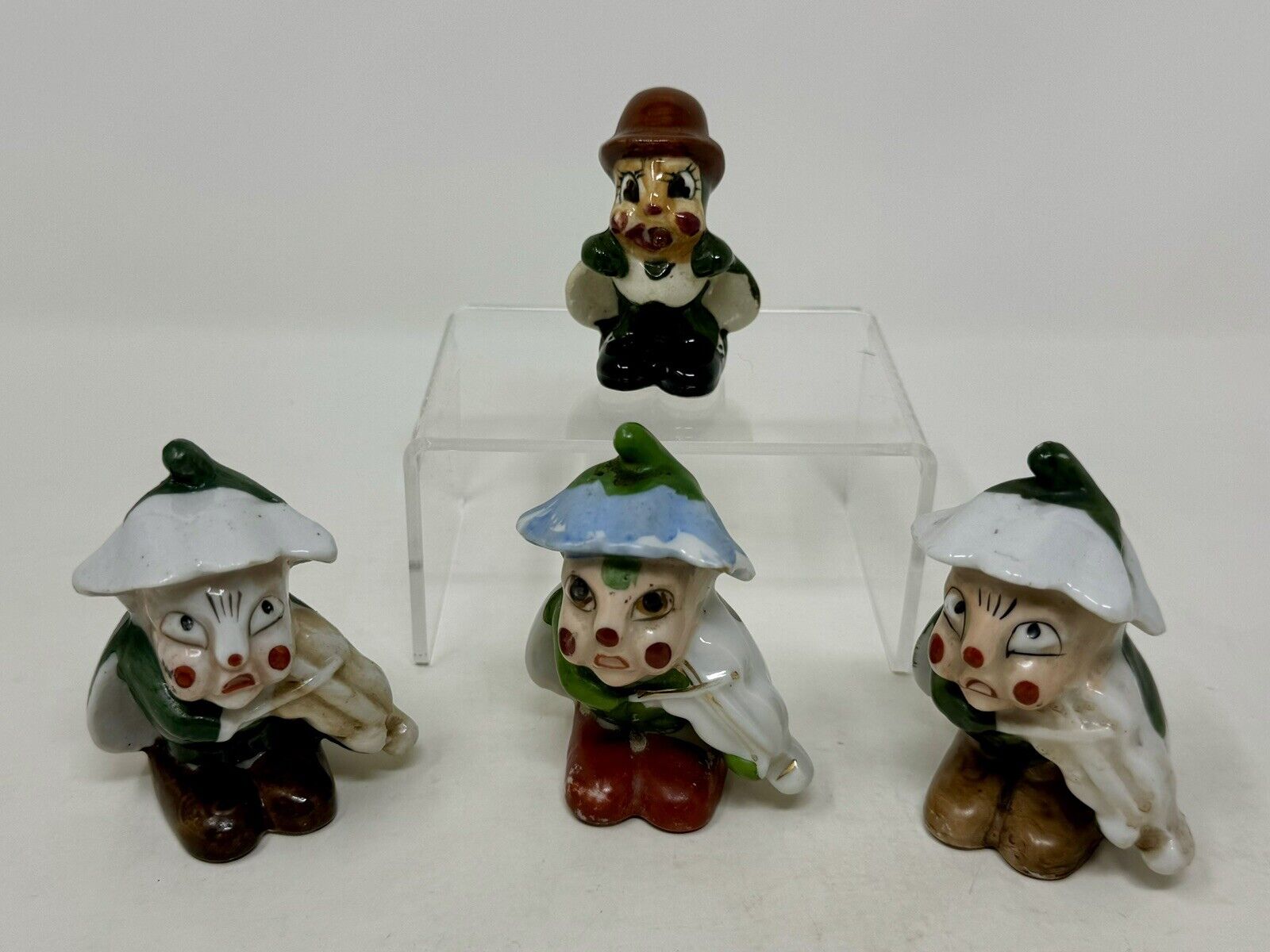 4 Vintage Anthropomorphic Ladybug Pixie Musician Figurines OCCUPIED JAPAN