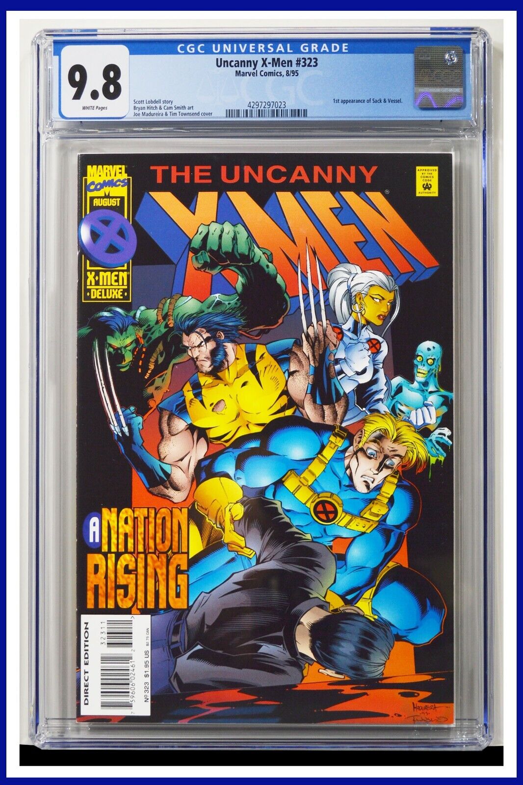 Uncanny X-Men #323 CGC Graded 9.8 Marvel August 1995 Deluxe Edition Comic Book.