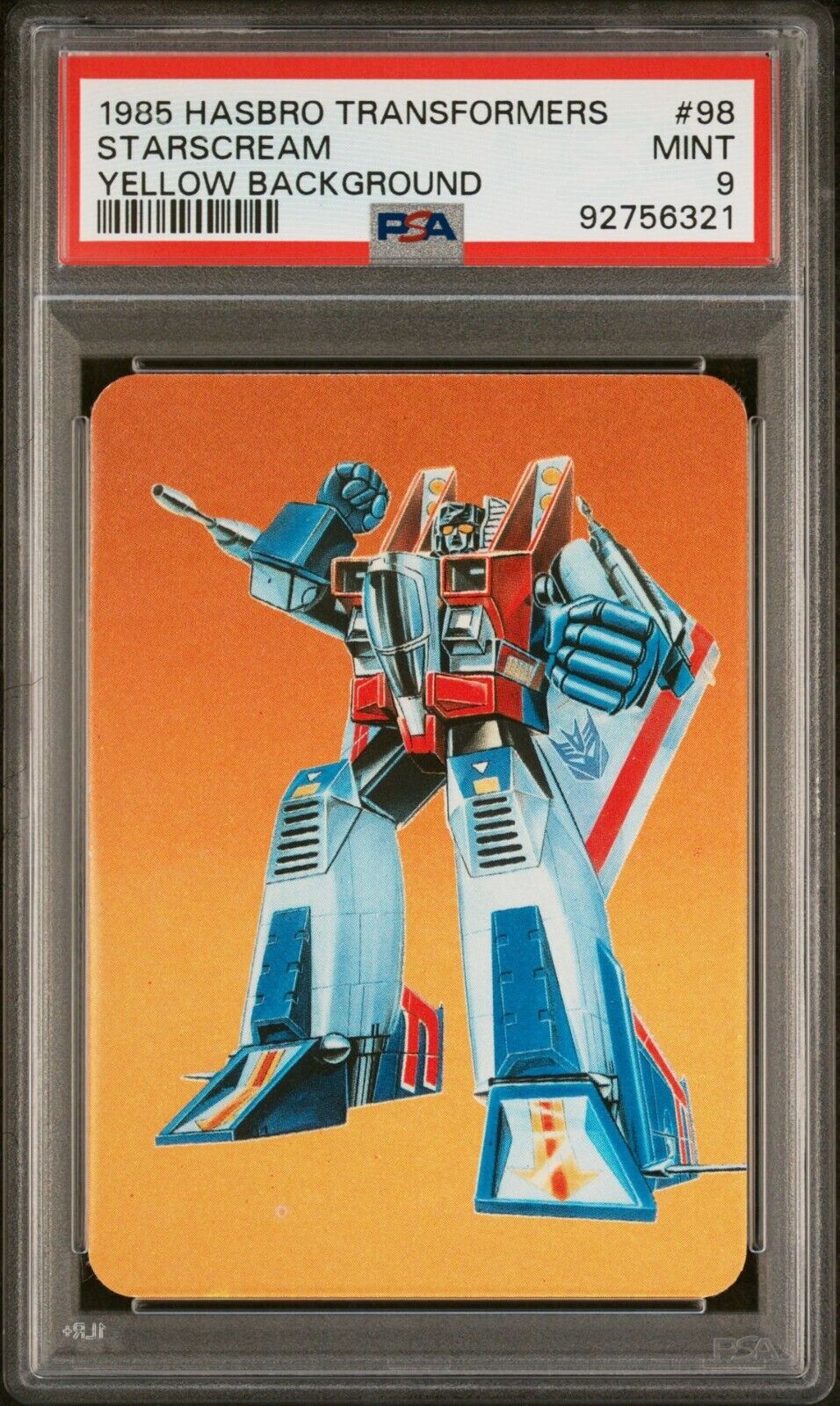1985 Hasbro Transformers #98 Starscream PSA 9