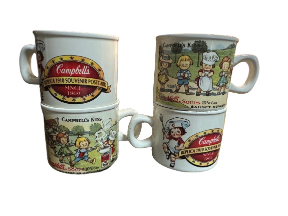Set of 4 Vintage Westwood Campbell's Soup  M'm M'm Good  Mugs