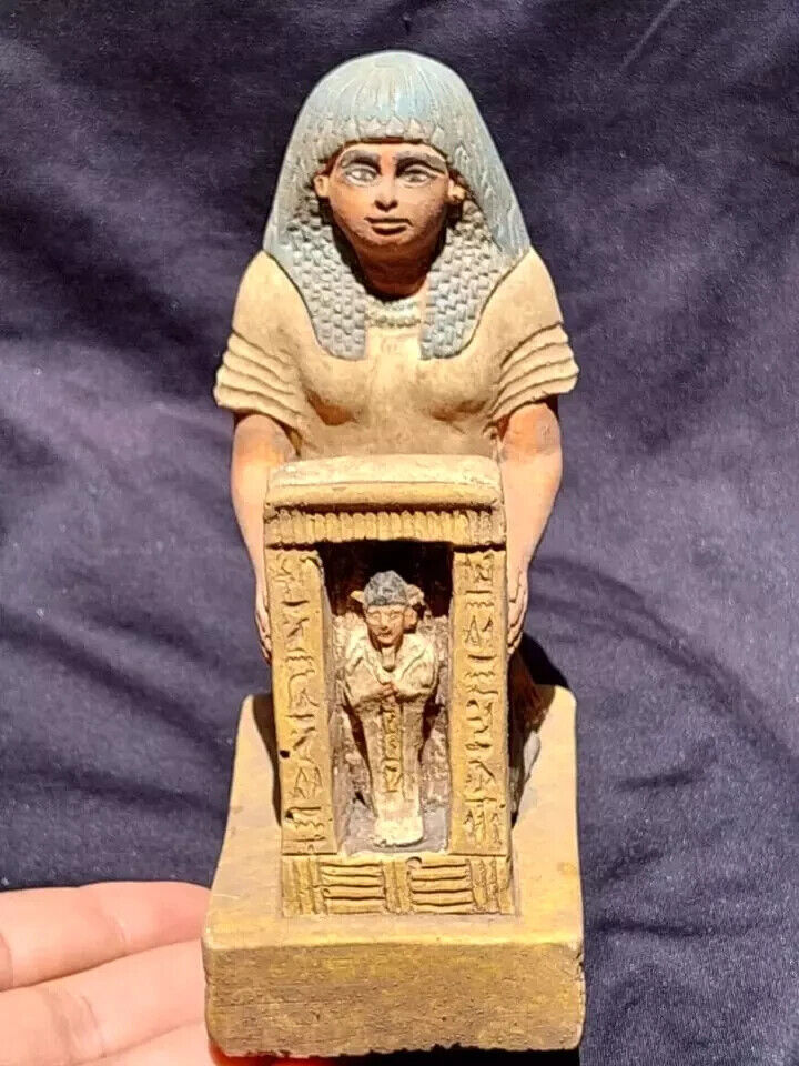 A RARE ANCIENT PHARAOH STATUE FROM EGYPTIAN ANTIQUITIES BC OF OSIRIS THE WRITER