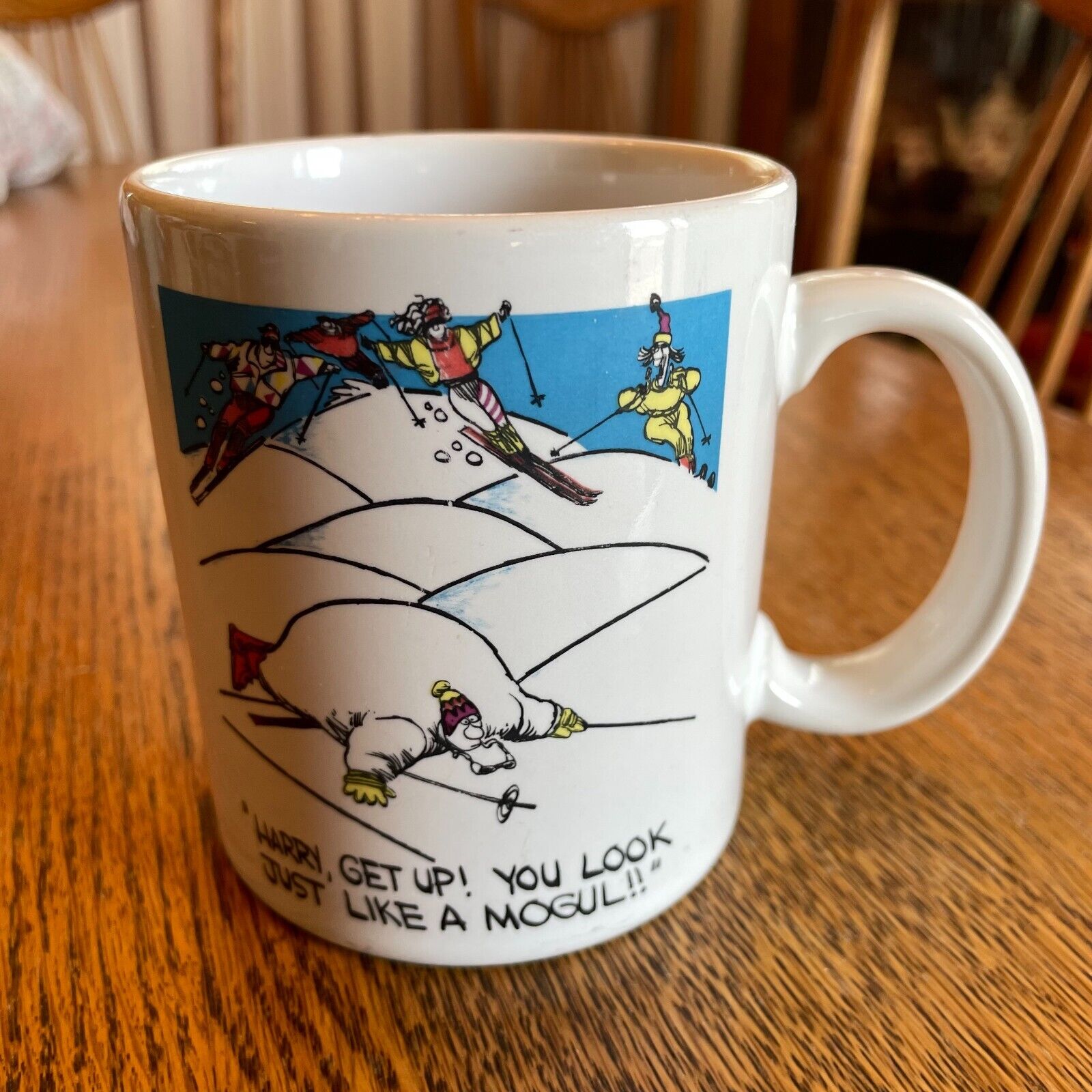 Humorous Ski Coffee Cup Mug 11 ounces