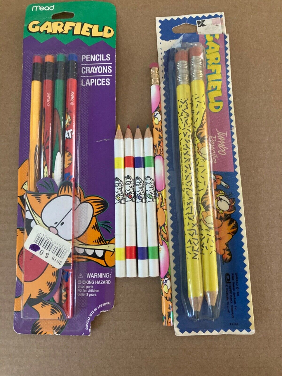 Lot of 11 Vintage Garfield Pencils Regular Jumbo Colored New