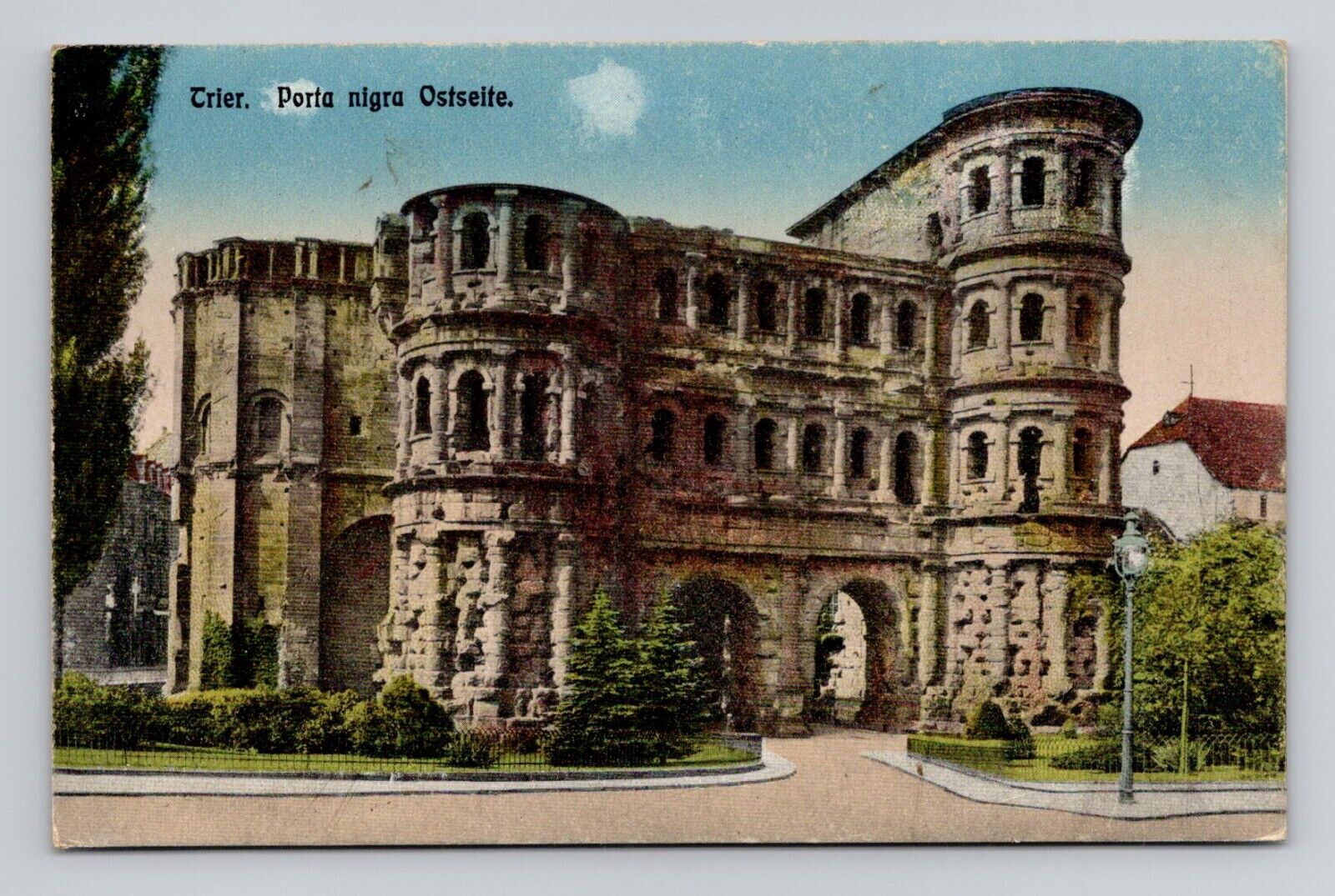Postcard Roman Gate Porta Nigra Trier Germany, Antique M16