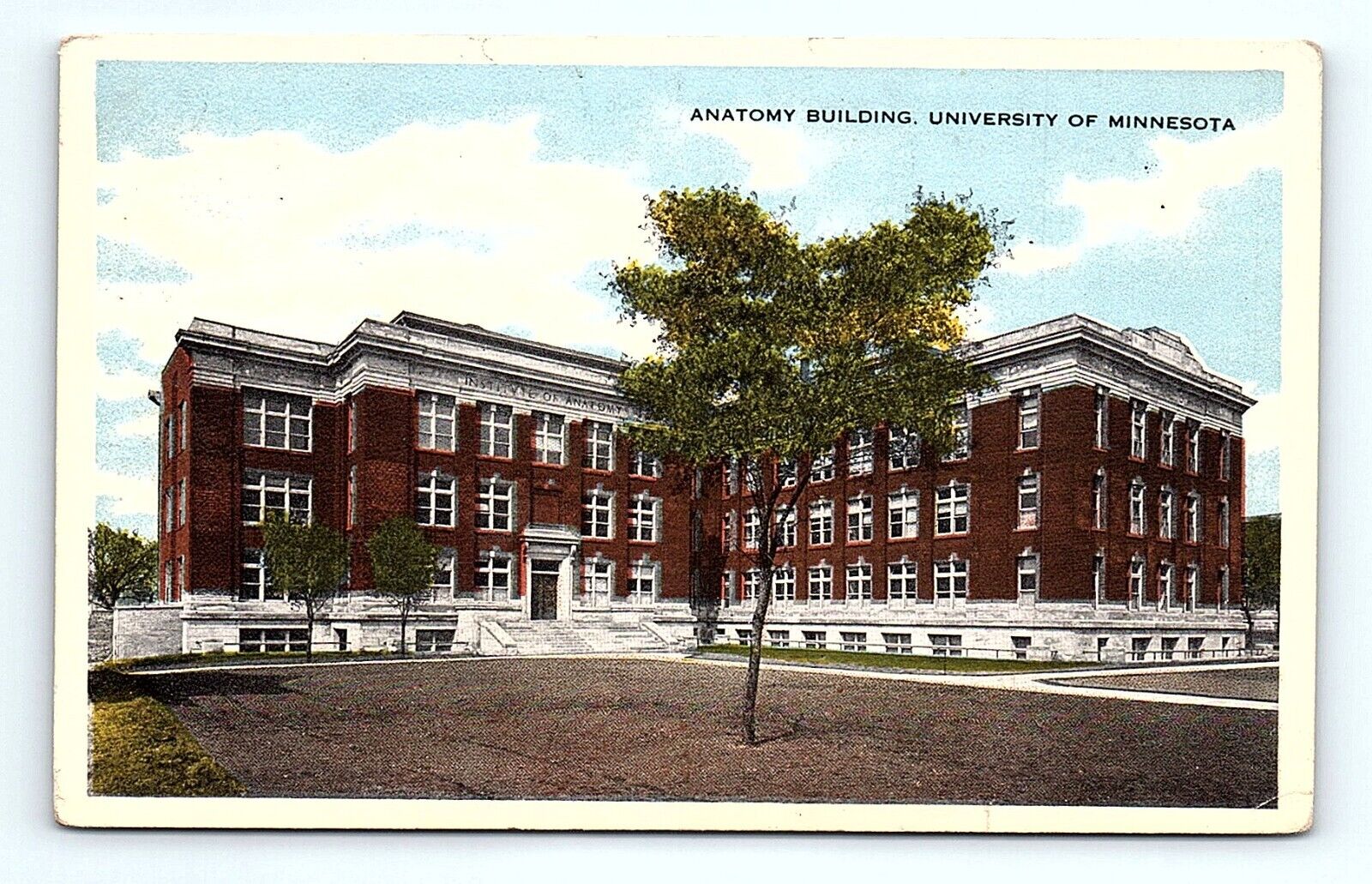 Postcard University Of Minnesota Anatomy Building Minneapolis MN Hennepin County