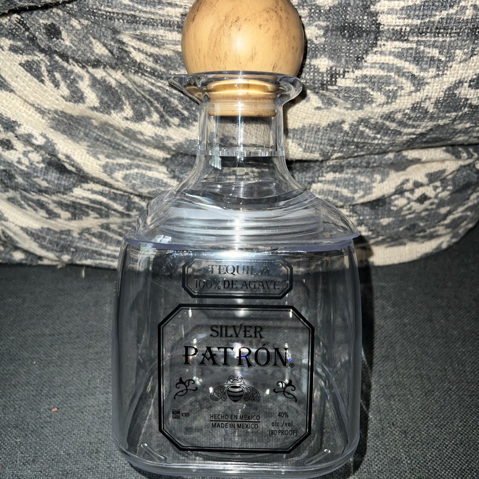 Large Patron Tequila Cocktail Shaker Set (32 Oz)  3 Piece Set. 9.5 Inch Tall New