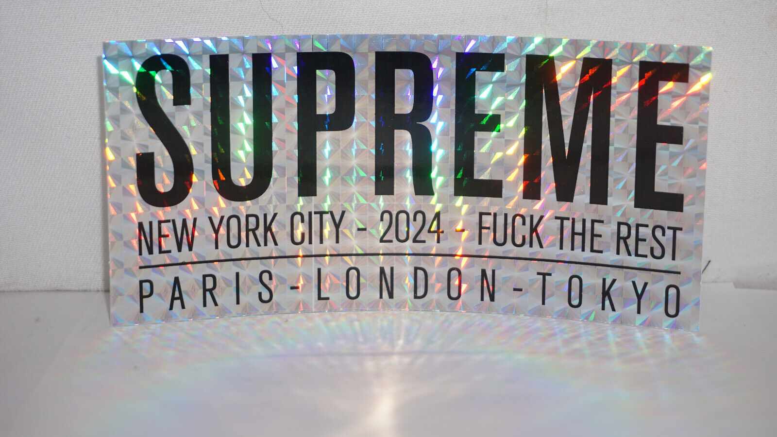 Supreme Silver Supreme New York City 2024 F the rest Sticker