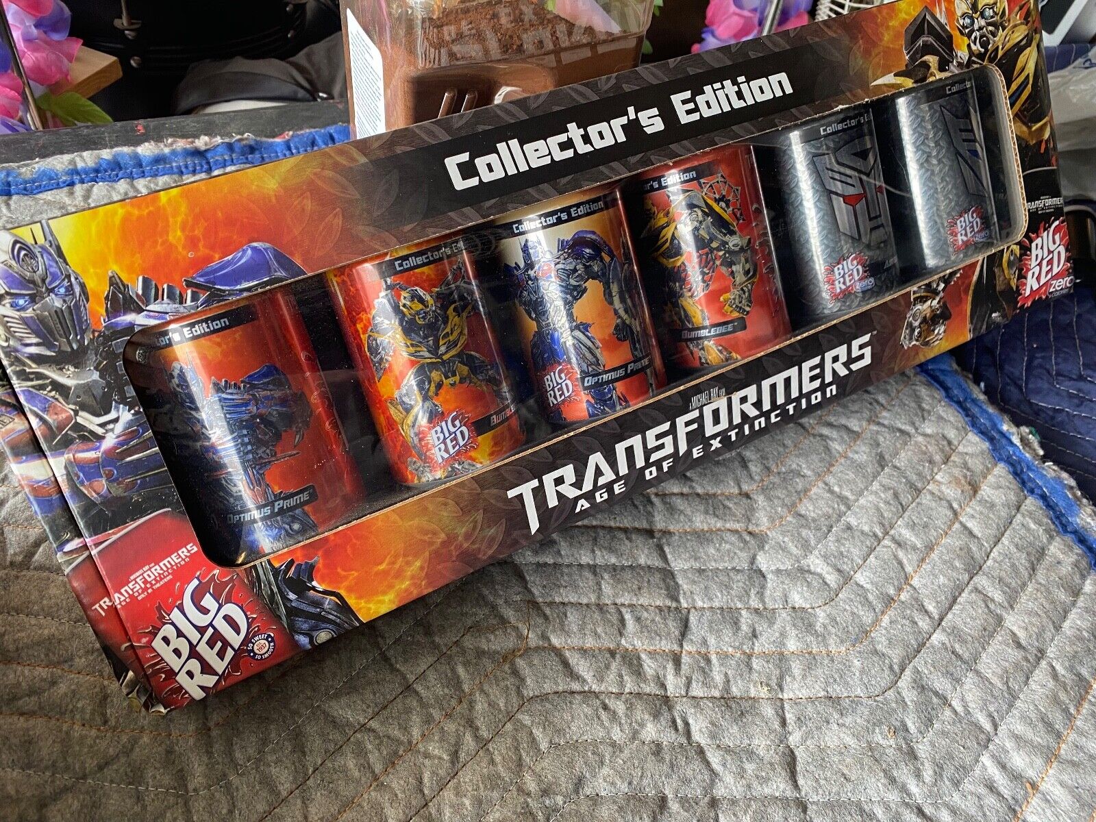Transformers Age Of Extinction Set of 6  BigRed RARE Collectors Edition Cans