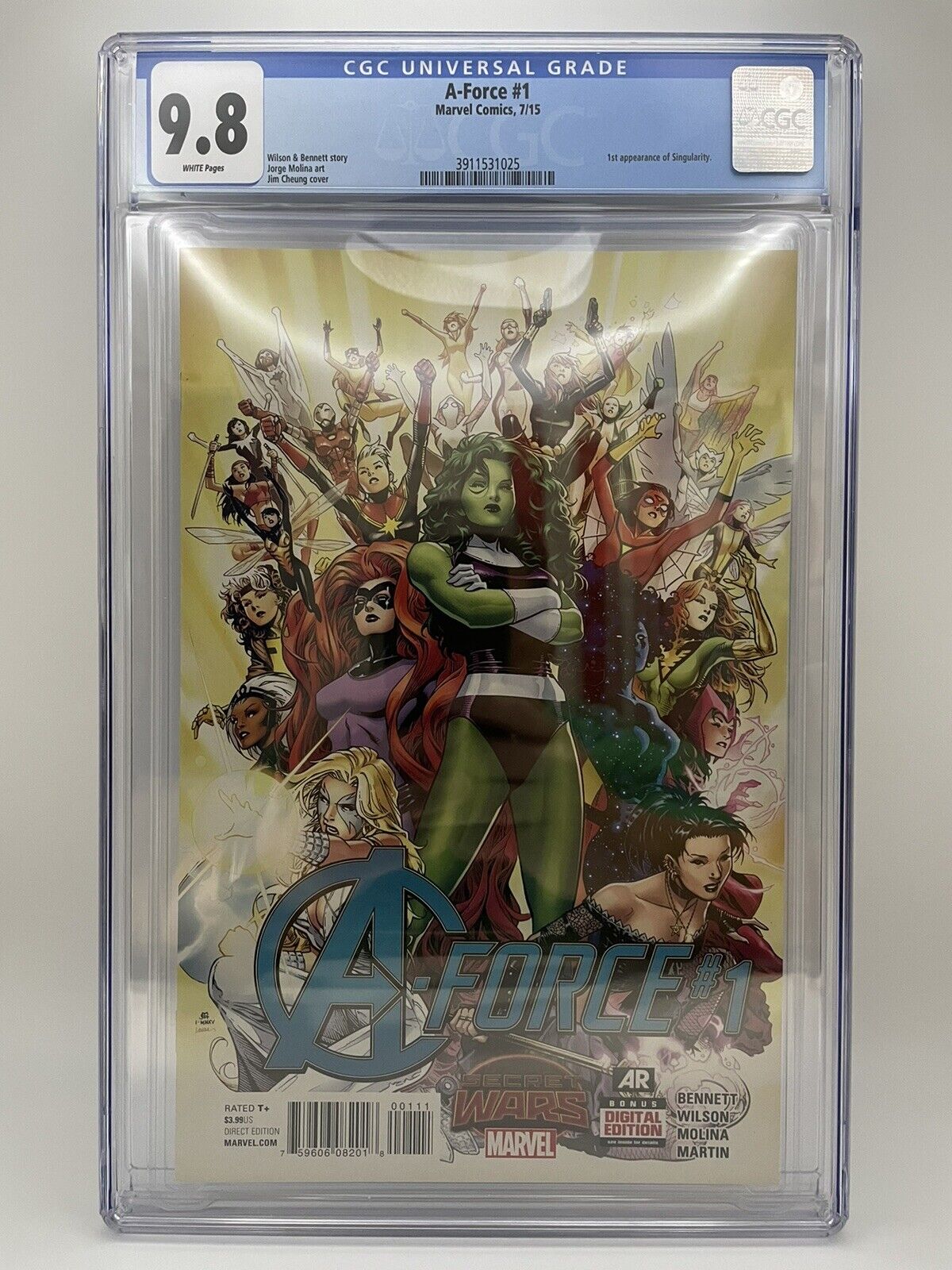 A-Force 1 CGC 9.8 WHITE PAGES 🔑 1st Appearance Singularity 🔥