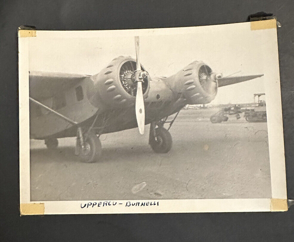 Vintage Uppercu - Burnelli Plane Photo Photograph C. 1938