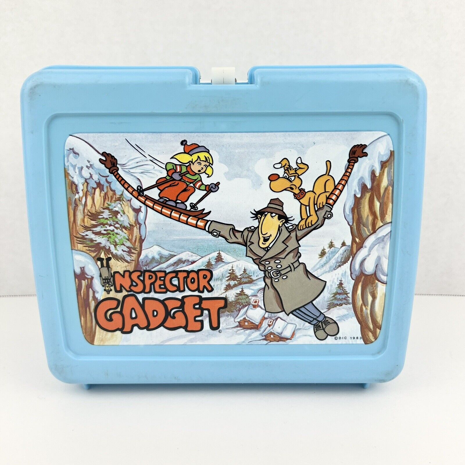 Inspector Gadget School Lunchbox Blue 1983 DIC No Thermos