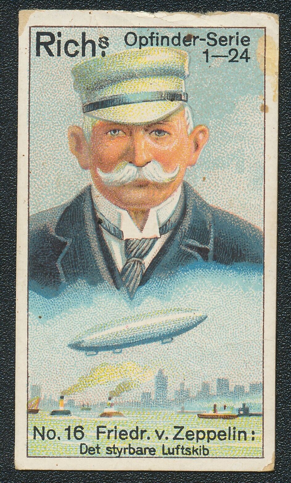 1927 RICH\'S COFFEE FERDINAND von ZEPPELIN INVENTOR DUTCH OPFINDER CARD #16