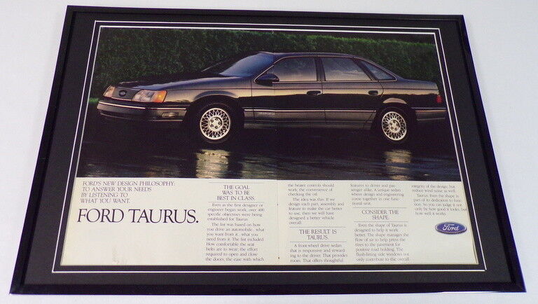1985 Ford Taurus 12x18 Framed ORIGINAL Vintage Advertisin​g Display