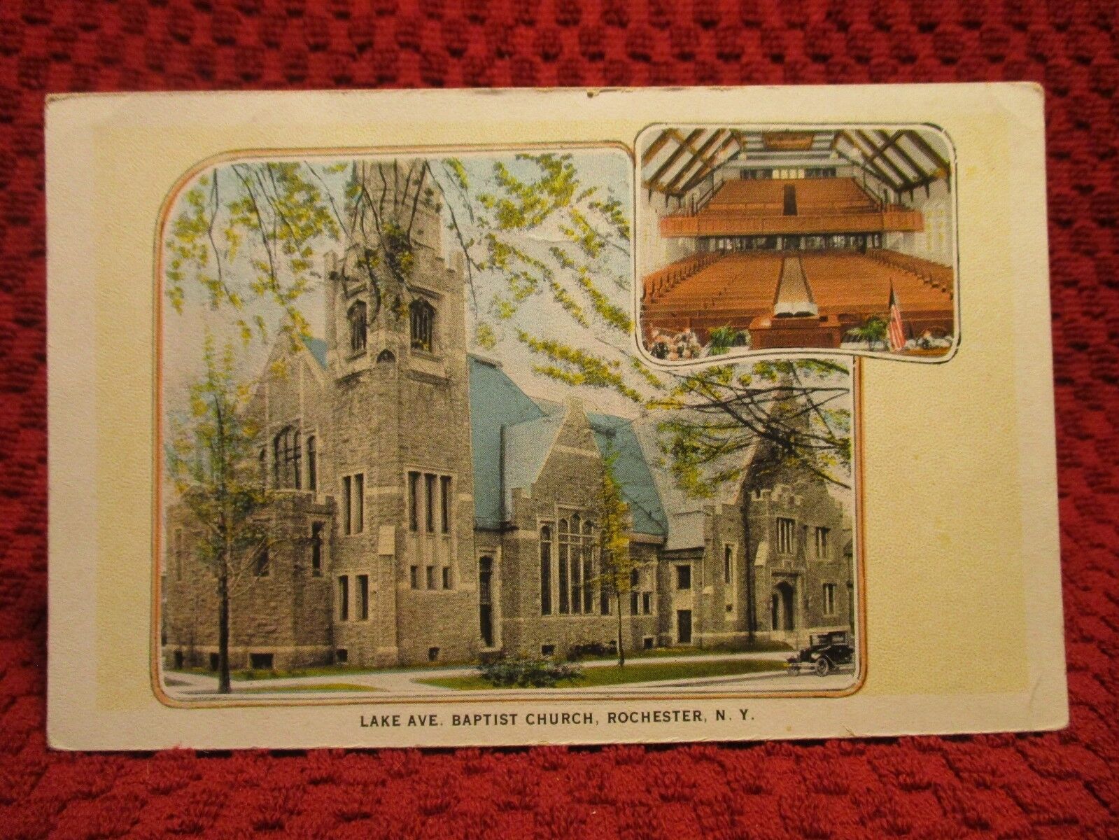 EARLY 1900\'S. LAKE AVE BAPTIST CHURCH. ROCHESTER, NY POSTCARD I2