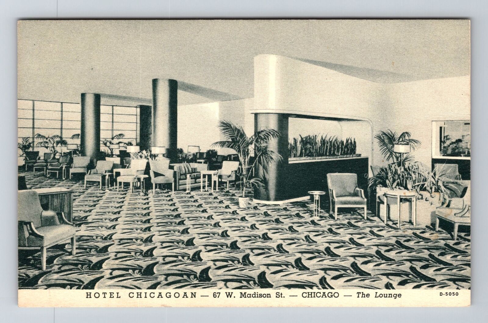 Chicago IL-Illinois, Hotel Chicagoan Antique Vintage Souvenir Postcard