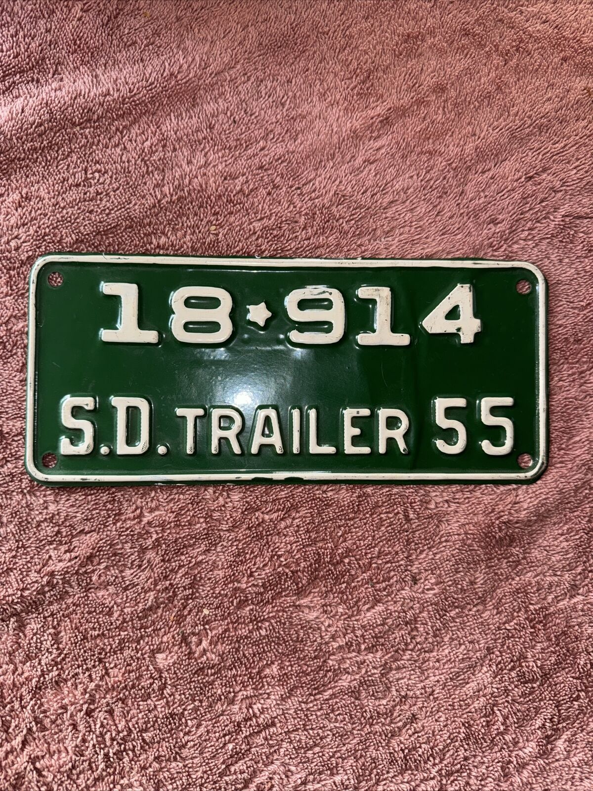 1955 South Dakota Trailer License Plate