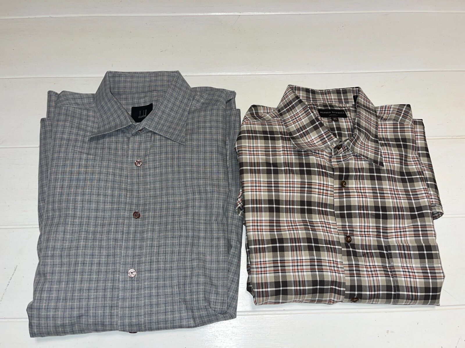 Judd's Lot of 2 Excellent Dunhill Button Down Dress Shirt Men's XL Size