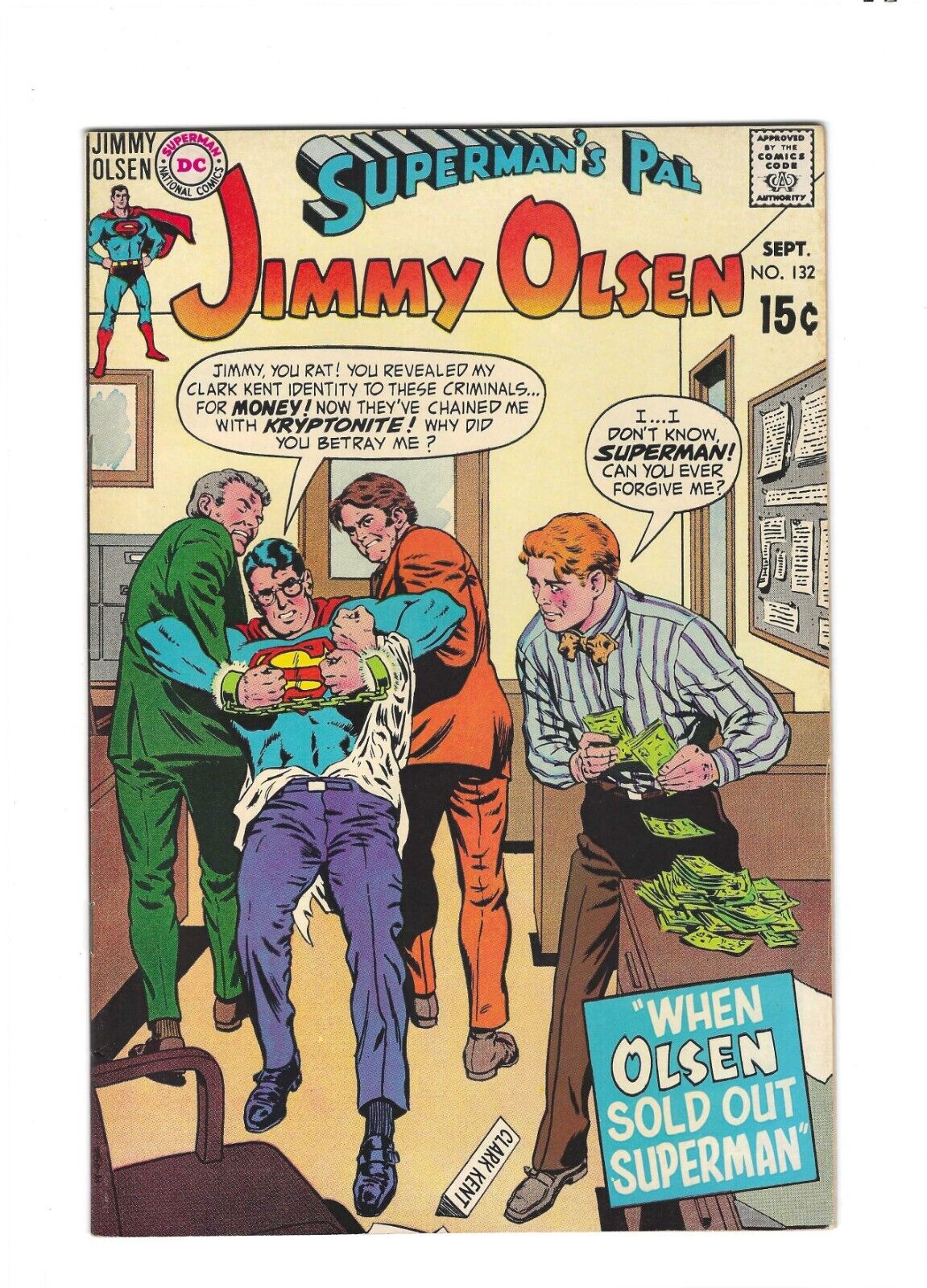 Superman's Pal Jimmy Olsen #132: Dry Cleaned: Pressed: Bagged: Boarded: VF 8.0