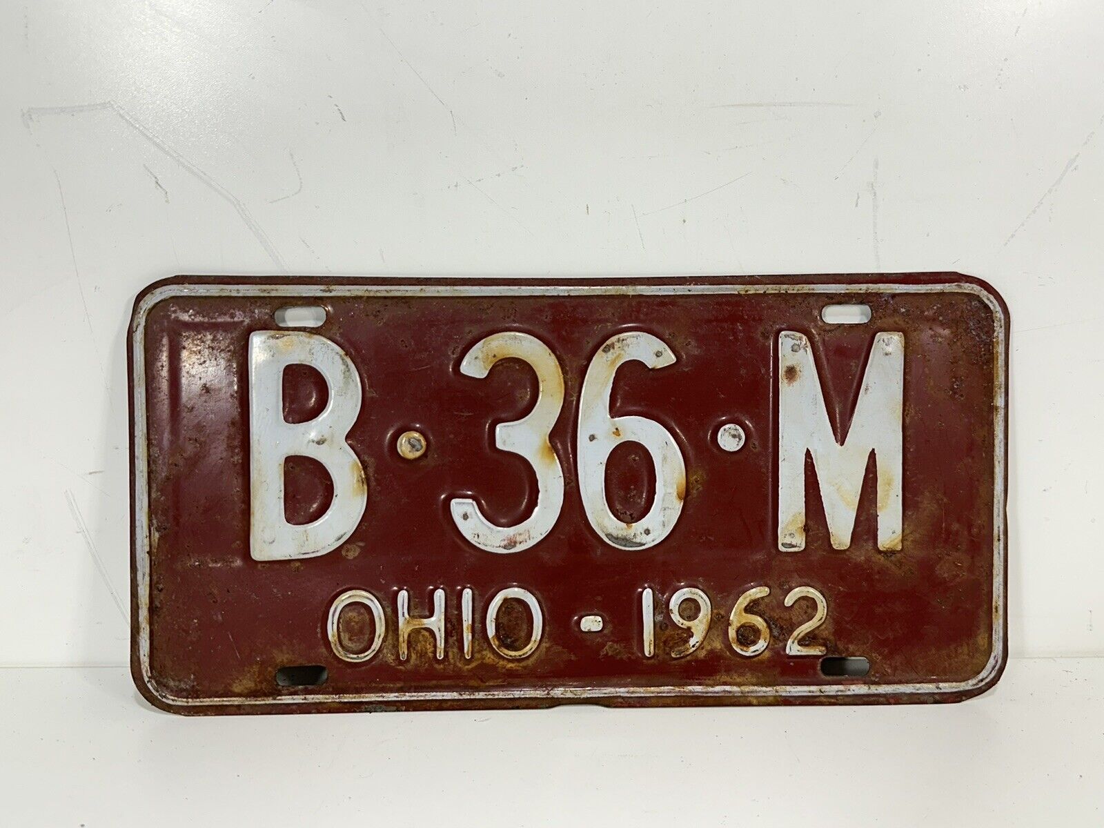 Vintage 1962 Ohio License Plate ~ \