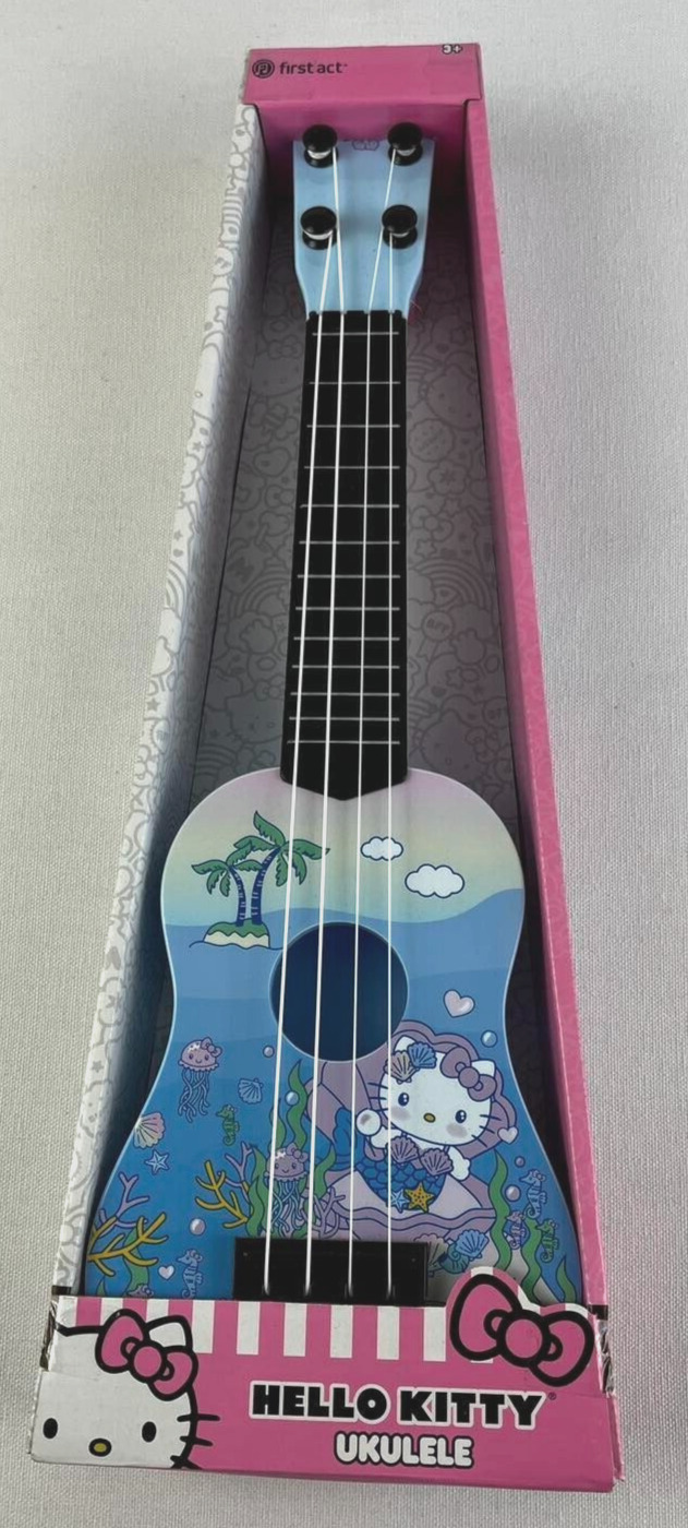Official Licensed Sanrio Product First Act Hello Kitty Tunable Ukulele Blue