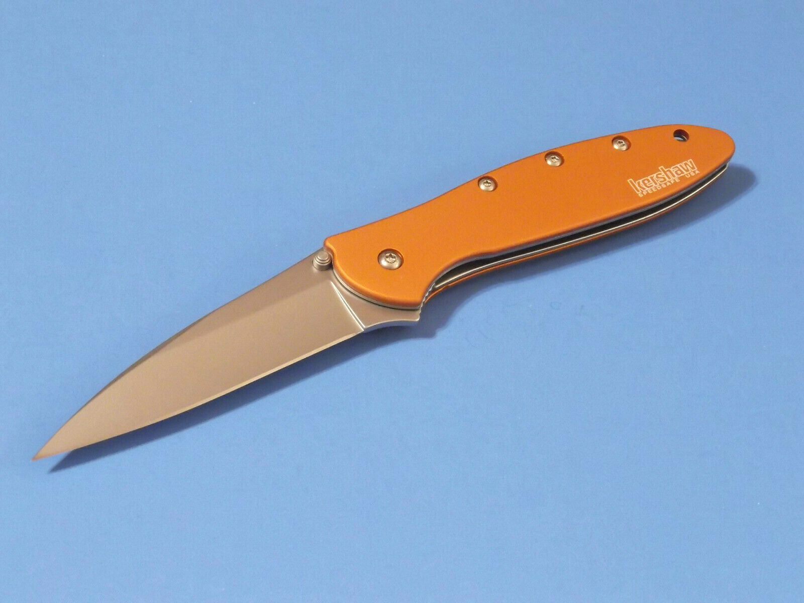 KERSHAW 1660OR LEEK Orange Speed-Safe assisted opening linerlock knife USA NEW