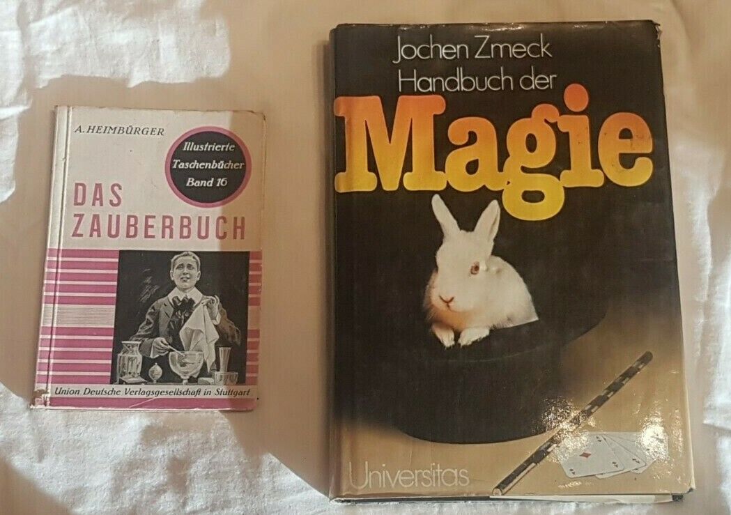 2 Magic German Books DAS ZAUBERBUCH & HANDBUCH DER MAGIE