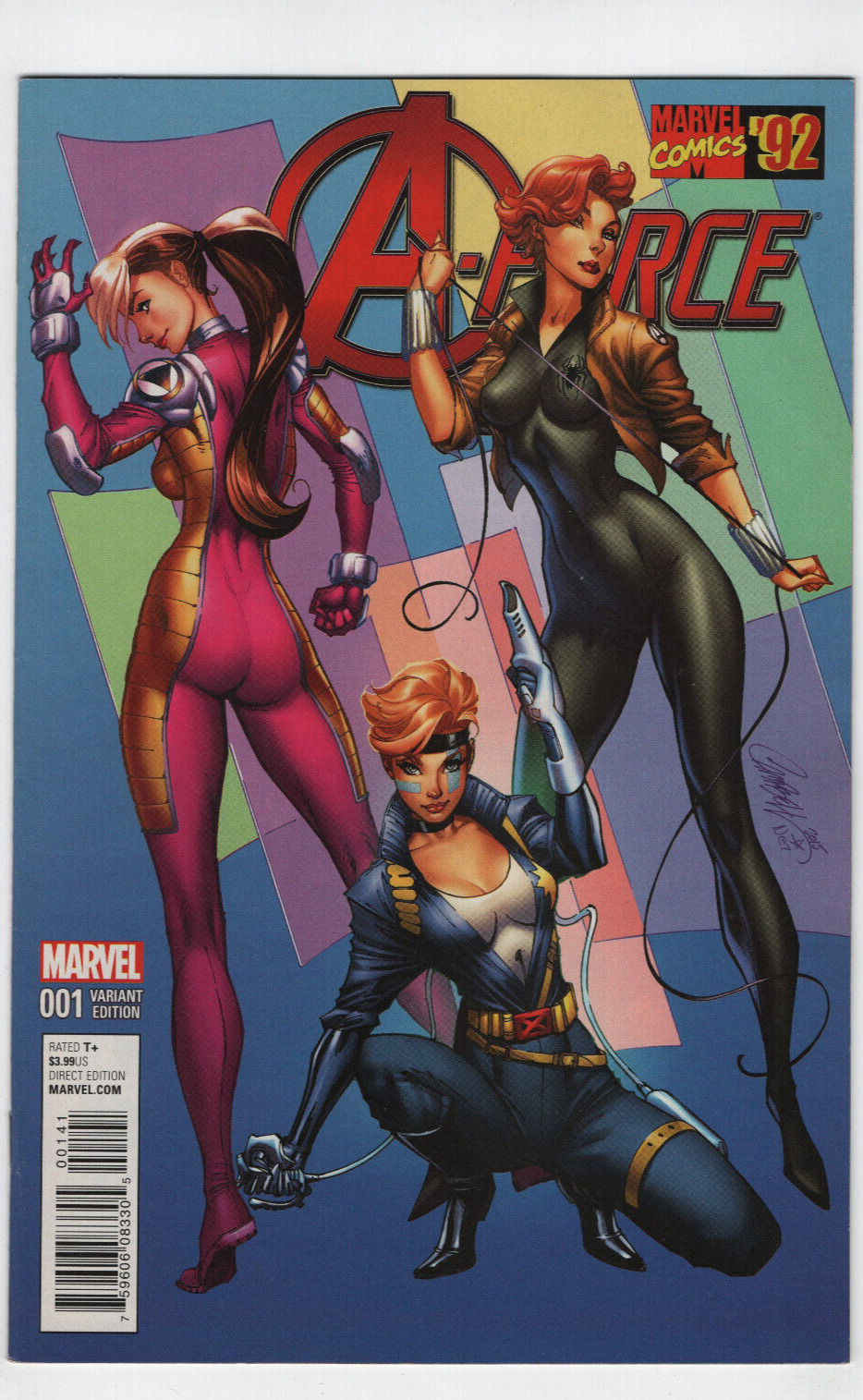 A-Force #1 J Scott Campbell 1:25 Variant Danger Girl Homage Dazzler Rogue Marvel
