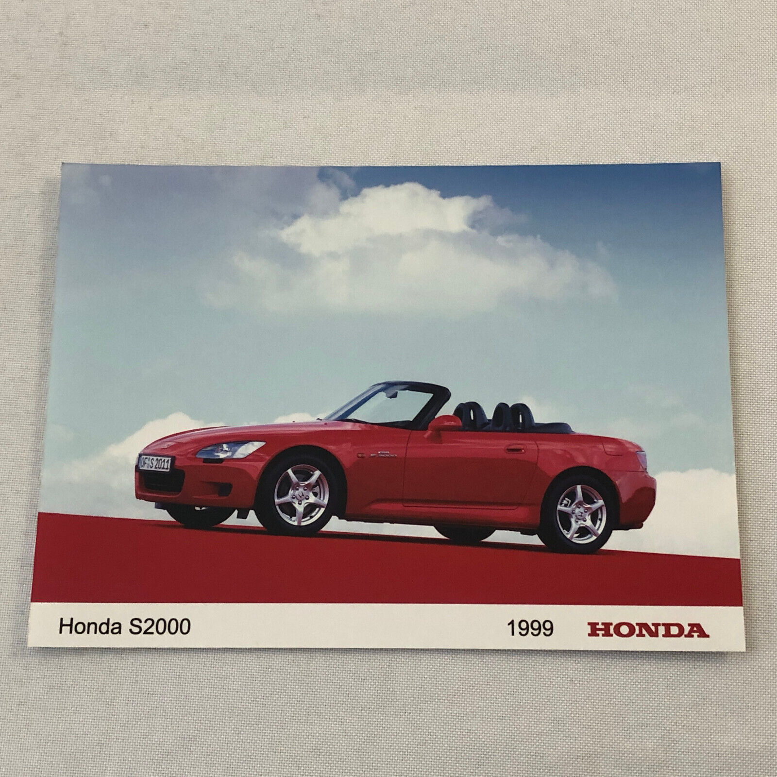 1999 Honda S2000 Roadster Car Factory Press Photo Photograph