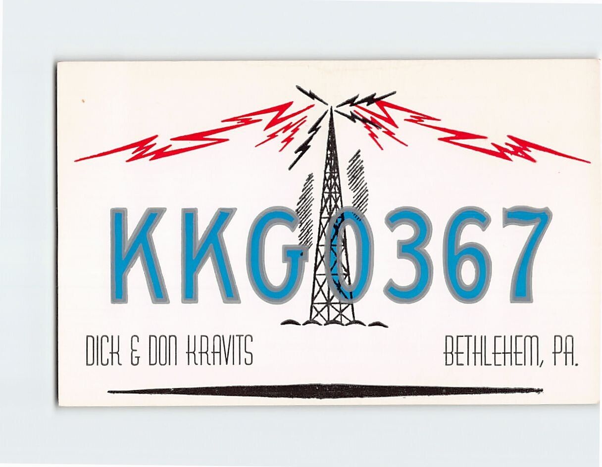 Postcard KKG0367 Dick & Don Kravits Bethlehem Pennsylvania USA