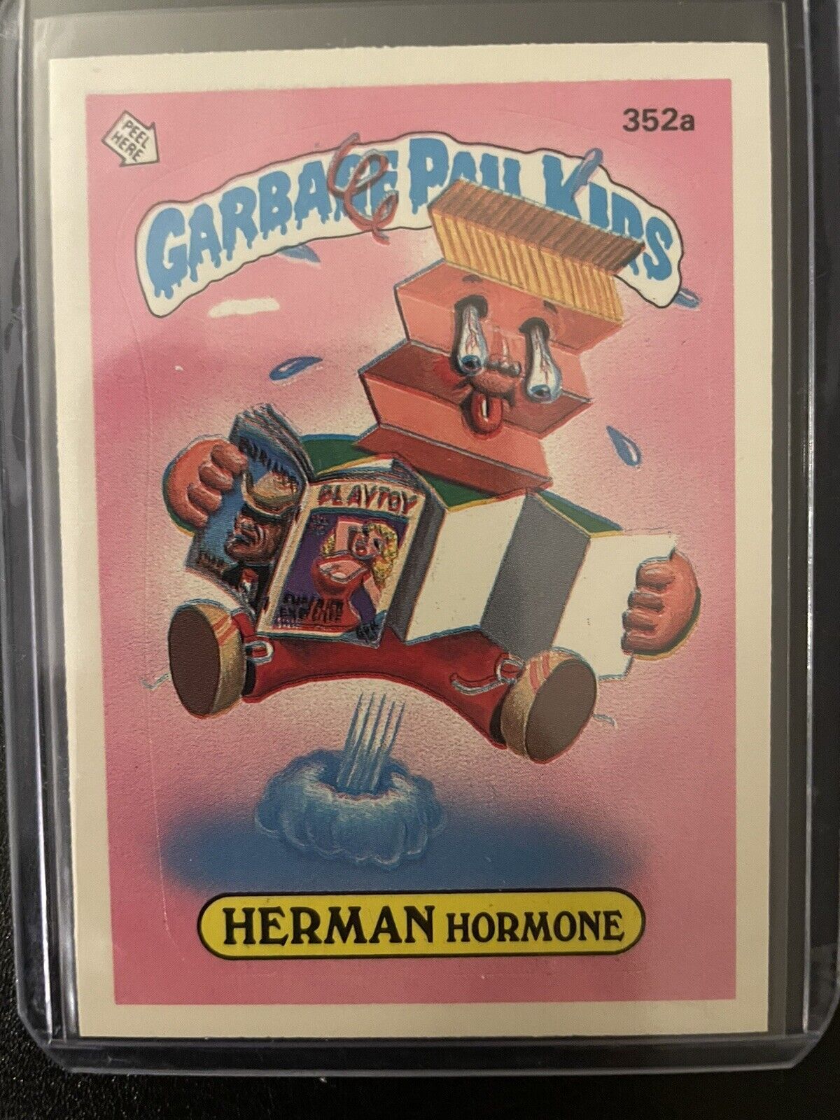 Garbage Pail Kids Herman Hormone 352a *WHITE CLOUD ERROR* GPK
