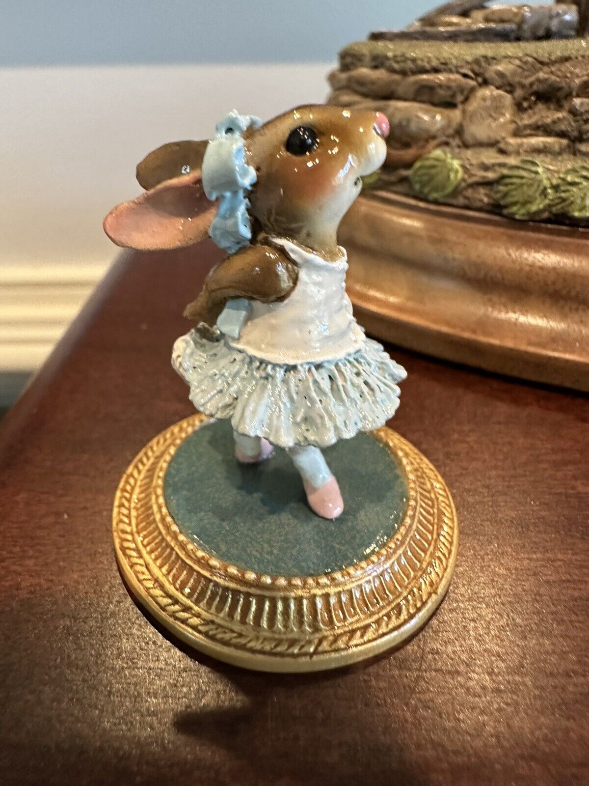 Wee Forest Folk MU-1 The Meadow Muses Rabbit Dancer a la Degas Blue Tutu 1 Year