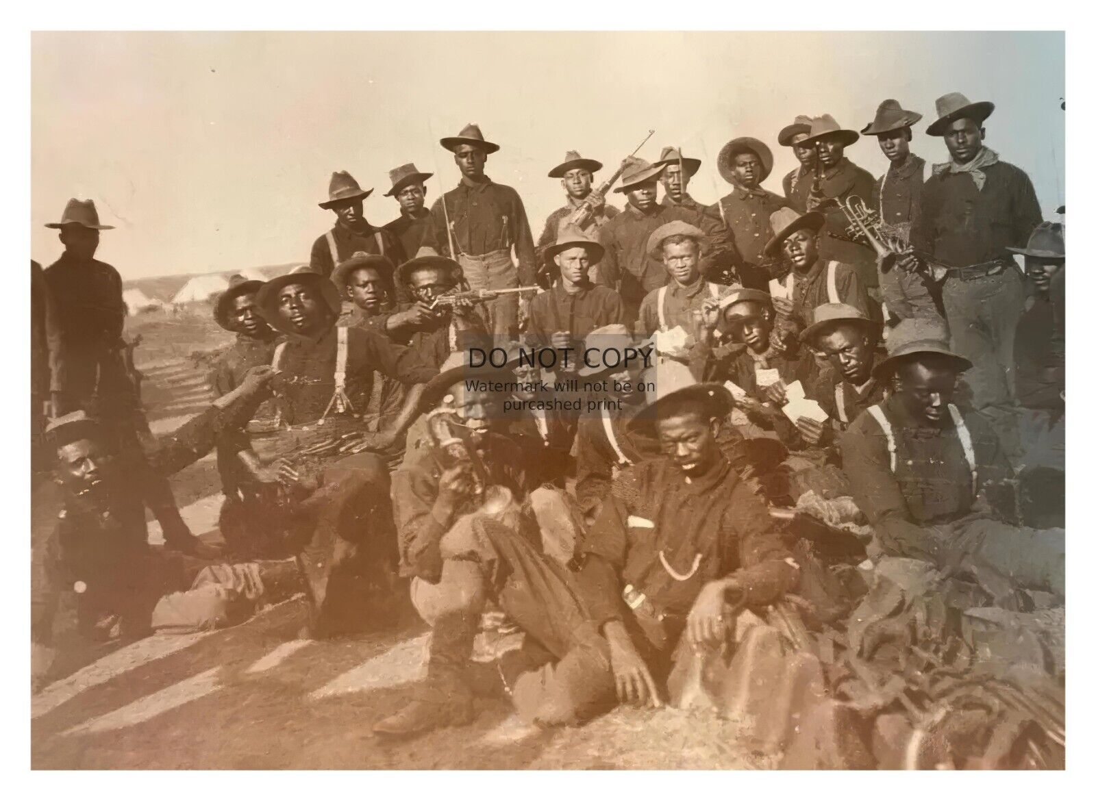 BUFFALO AFRICAN AMERICAN SOLDIERS AMERICAN FRONTIER HISTORICAL 5X7 PHOTO