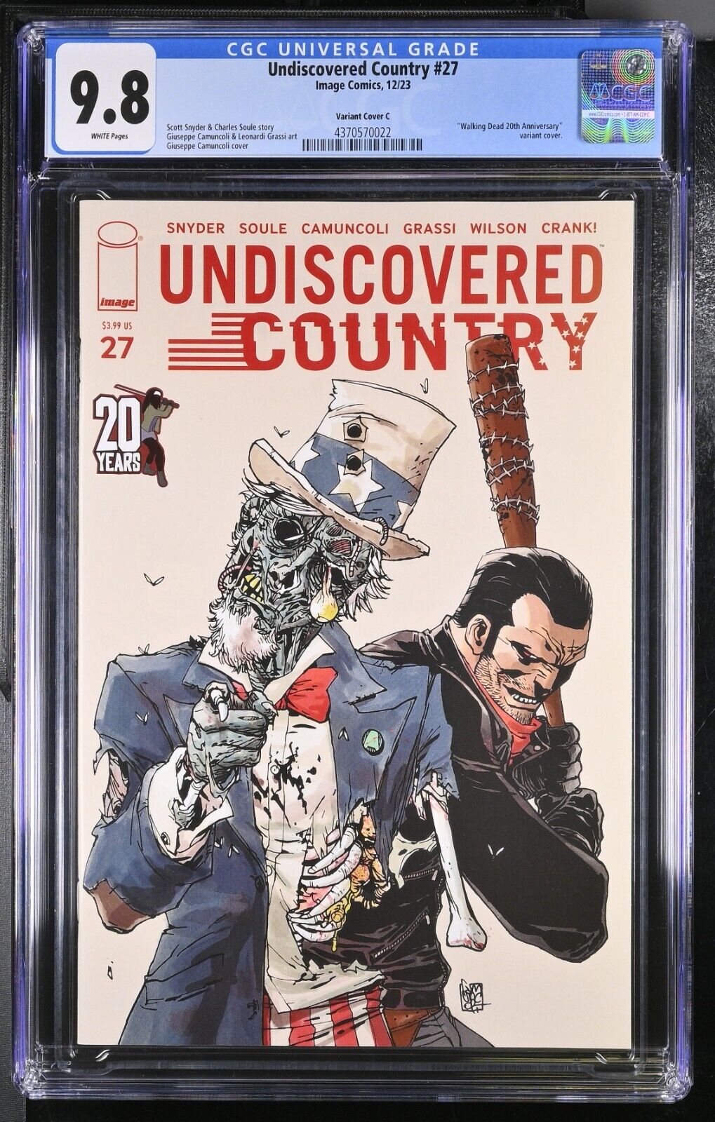 Undiscovered Country #27 CGC 9.8 Walking Dead Negan Uncle Sam Variant Image 2023