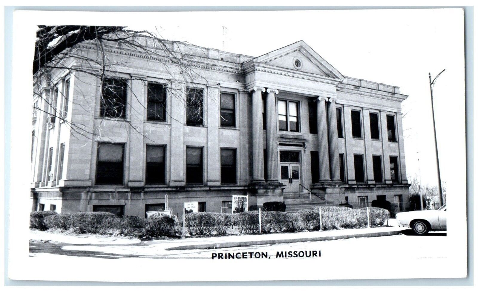 c1950's Building Scene Street Car Princeton Missouri MO RPPC Photo Postcard