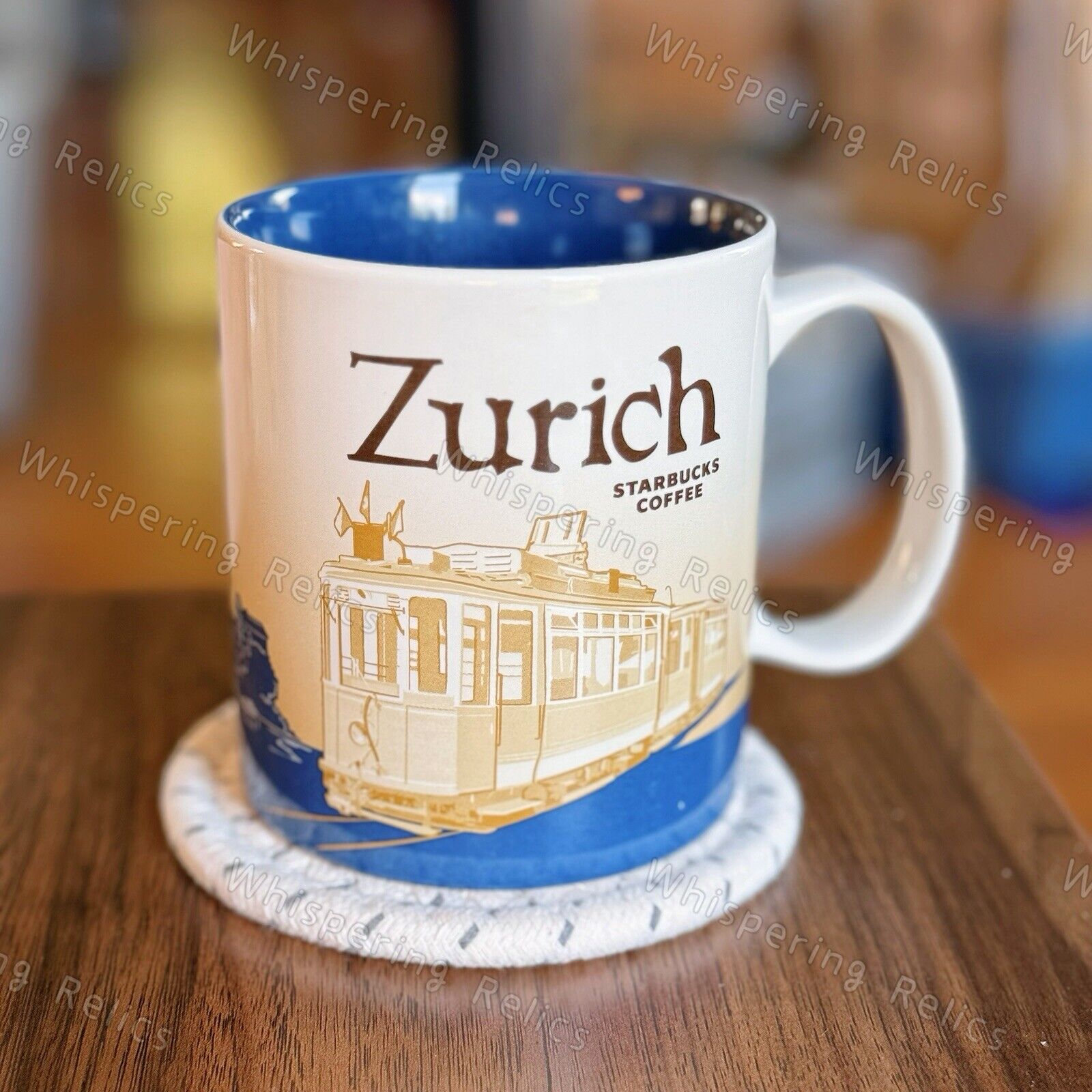 Zurich Train, Switzerland Starbucks Global Icons 16 oz Coffee Tea Latte Cup Mug