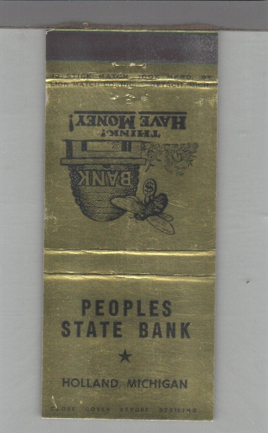 Matchbook Cover People's State Bank Holland, MI