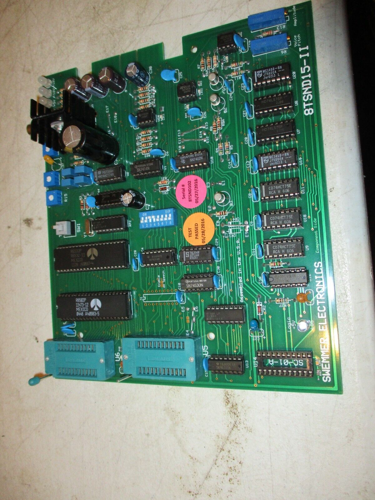 Swemmer Electronics Gottlieb System 80 sound board