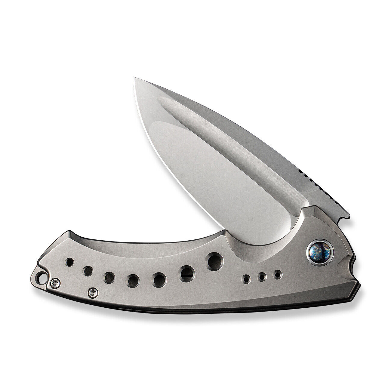 WE Knives Nexusia 22044-4 Bead Blasted Titanium CPM-20CV 1/155 Pocket Knife