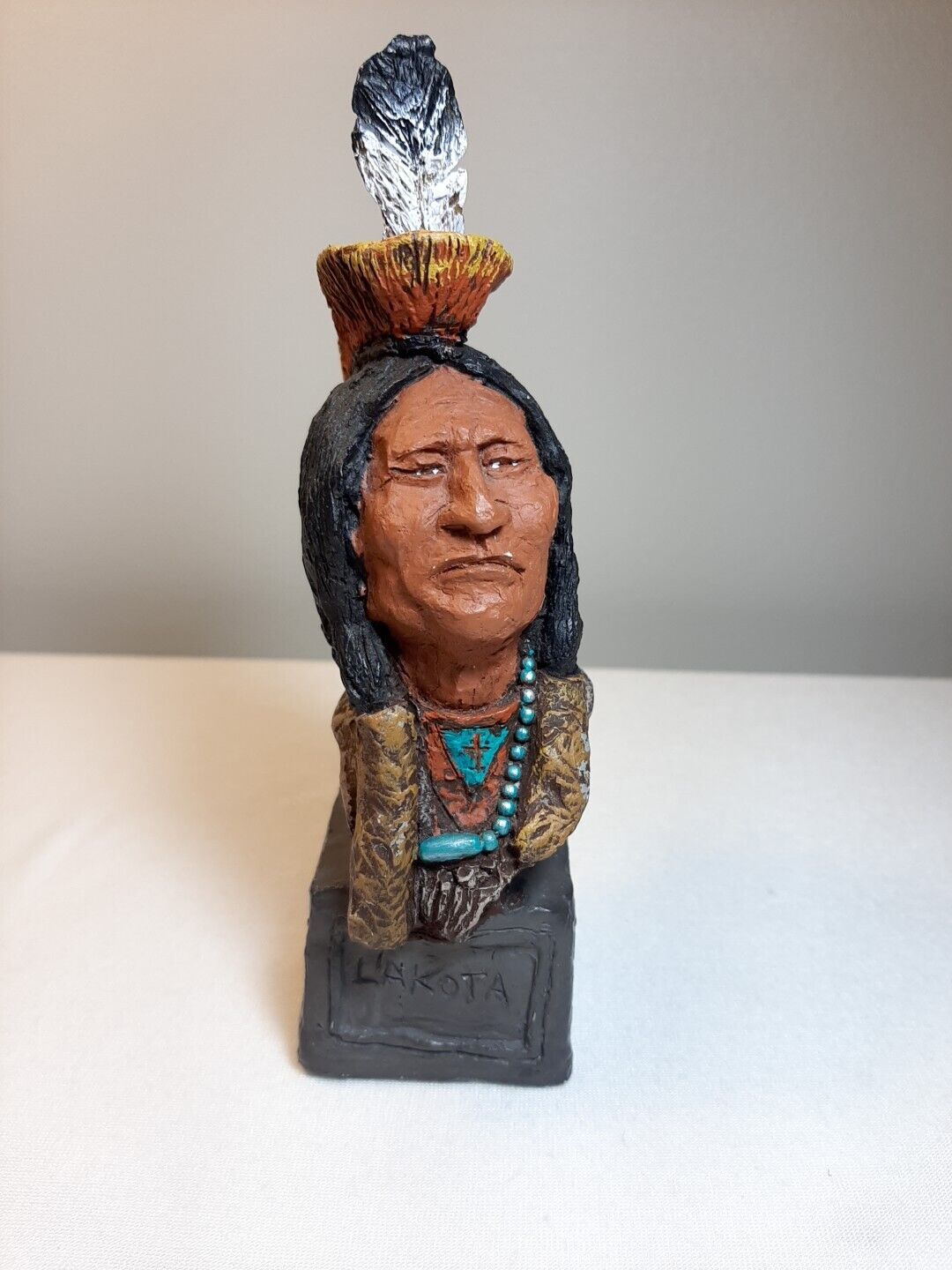 Daniel Monfort Signed Native American Figurine Lakota 1991 Sculpture Indian 6\