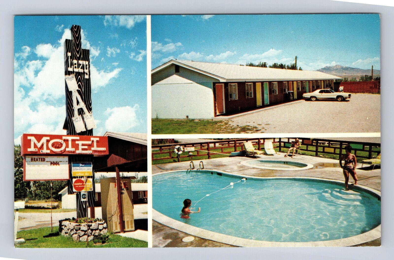 Cody WY-Wyoming, Lazy A Motel Advertising, Vintage Souvenir Postcard