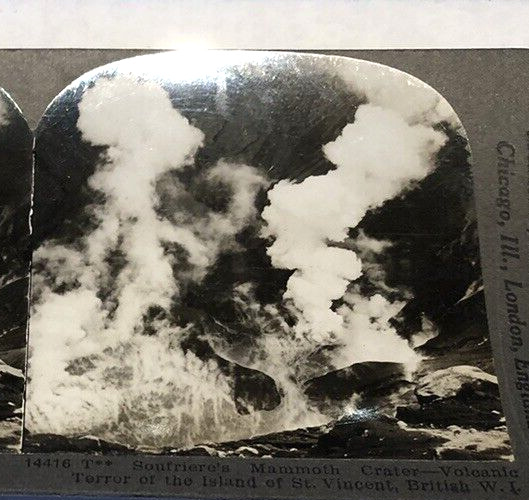 Mammoth Crater, St. Vincent, West Indies - Stereoview - c1920s Keystone Photo