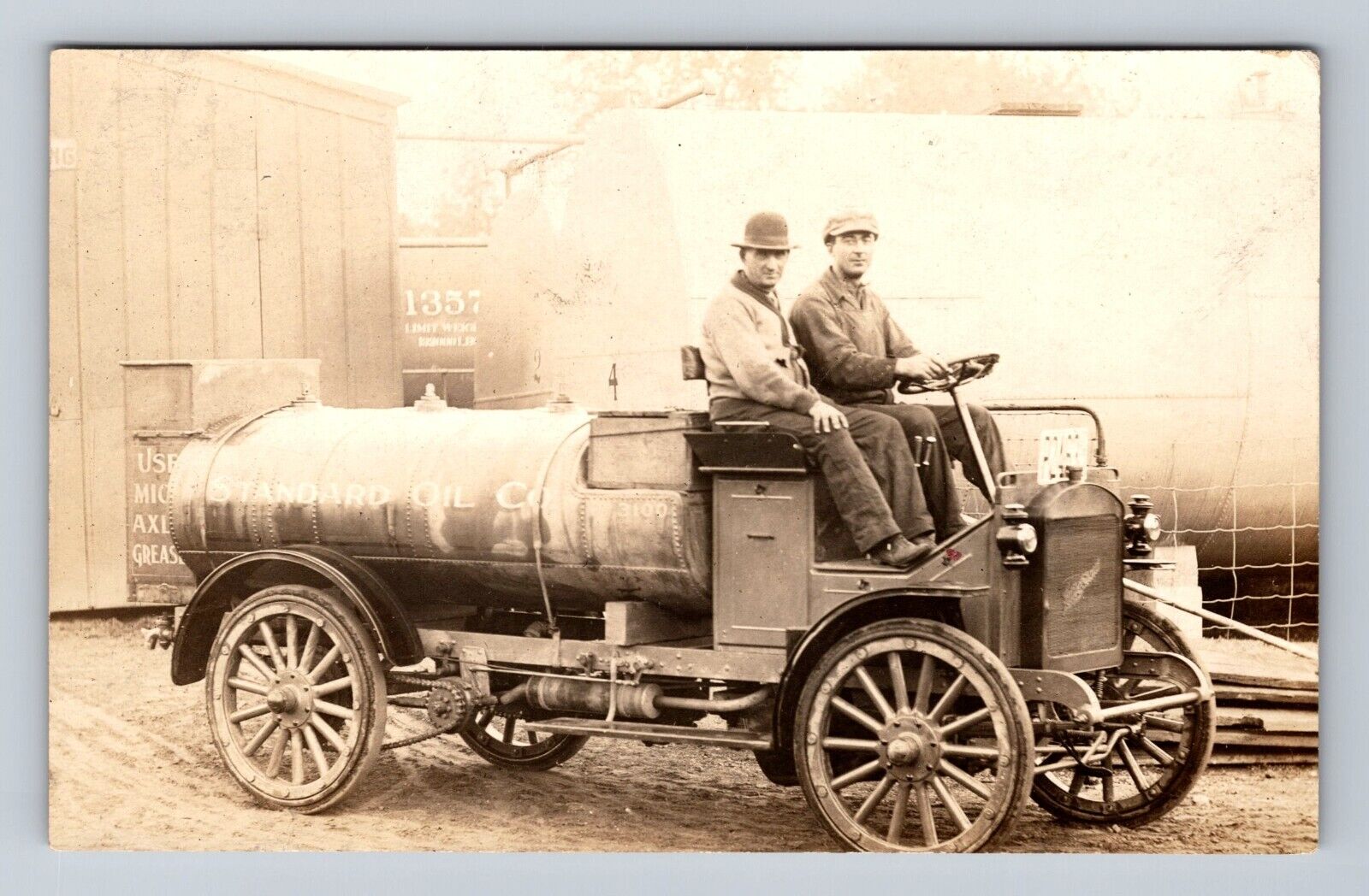 Petroliana RPPC: Standard Oil Co. Delivery Truck, Vintage c1915 Postcard