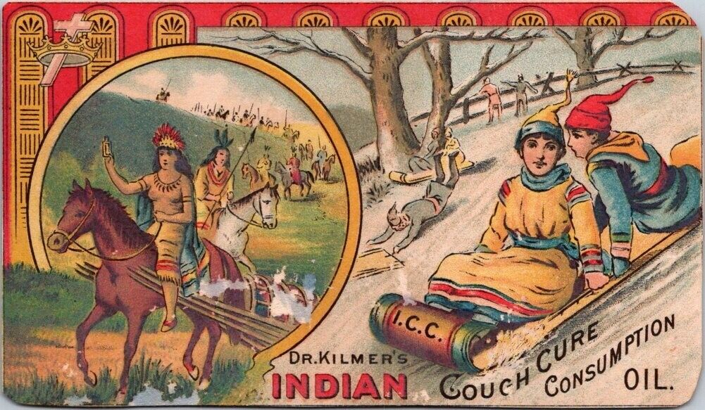 Dr Kilmer's Indian Princess Horse Kids Sled Cough Cure Consumption Oil HPV1