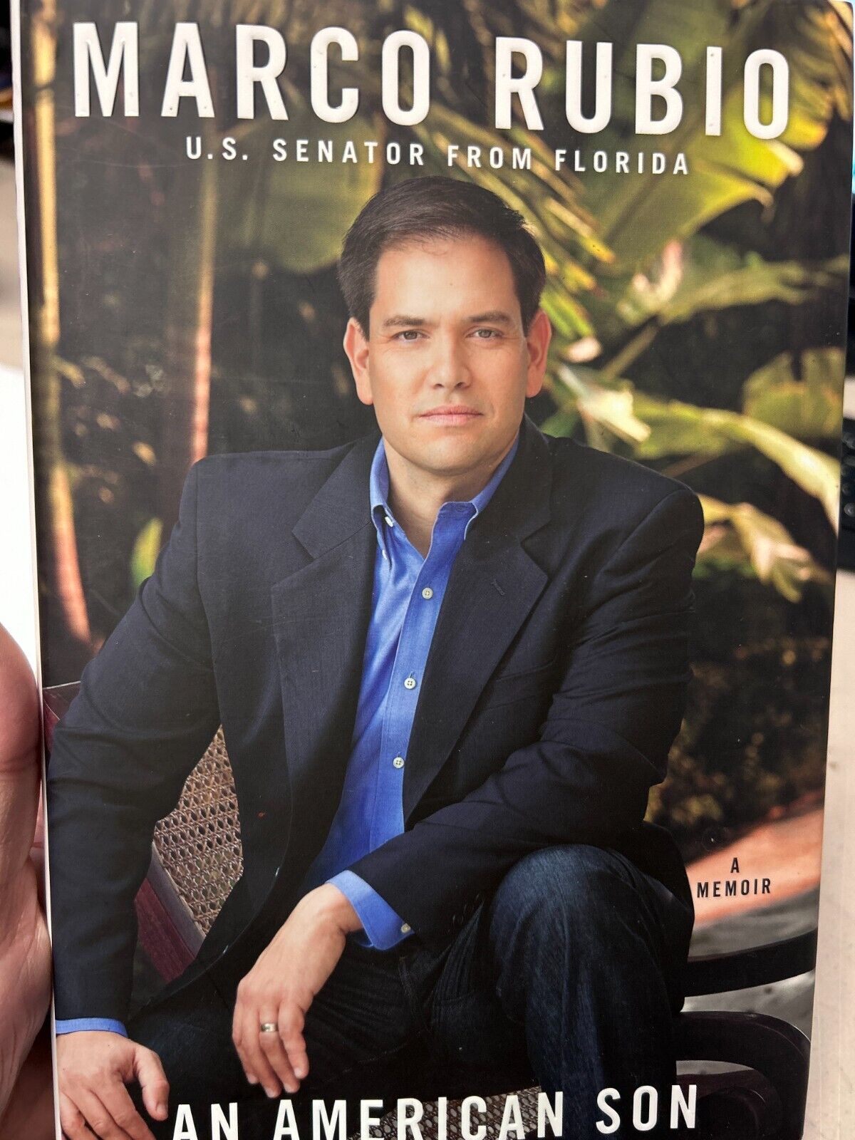 Marco Rubio Senator Florida 2016 Signed Autograph An American Son Book JSA COA